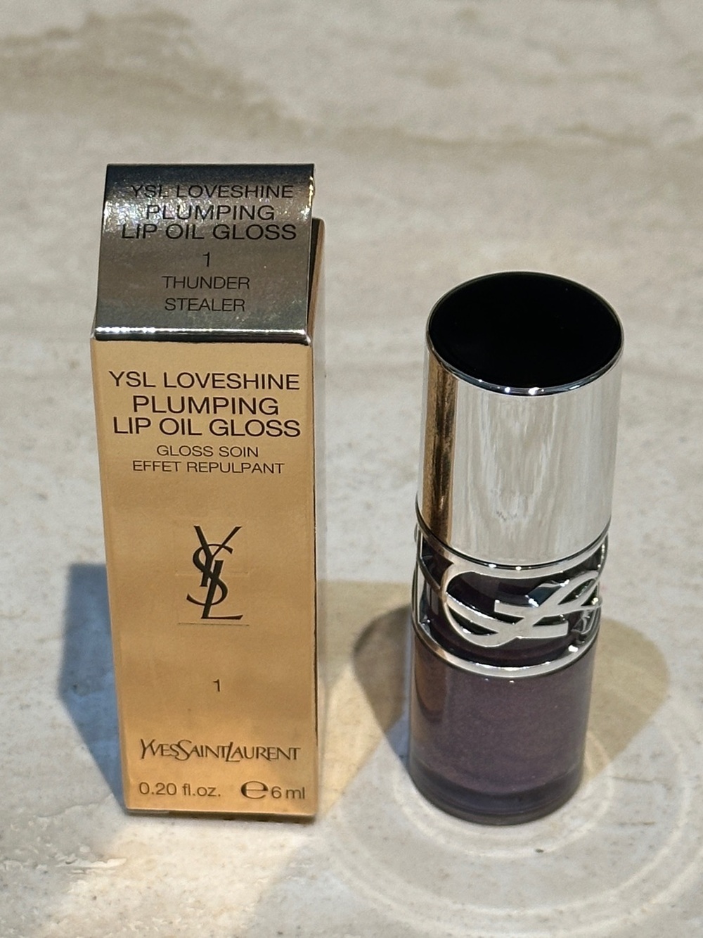 YSL Loveshine Plumping Lip Oil Gloss - 1 Thunder Stealer